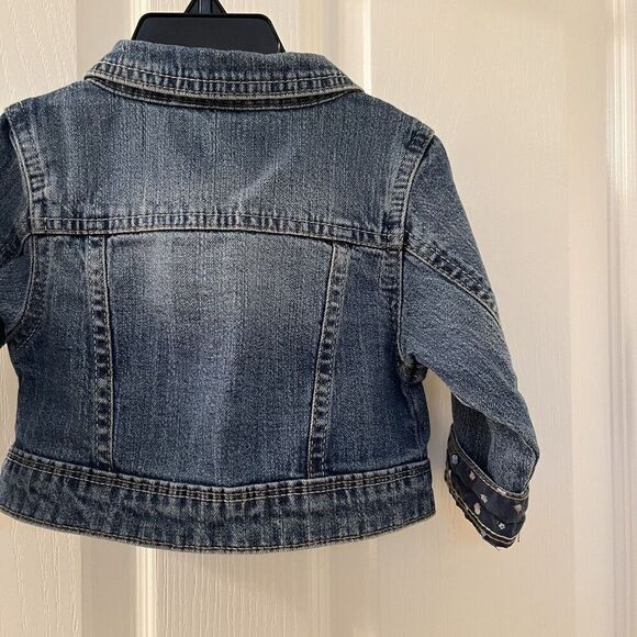 Genuine Kids from Oshkosh Denim Jean Jacket with White Flower Girls SZ 12 Months - Picture 10 of 10